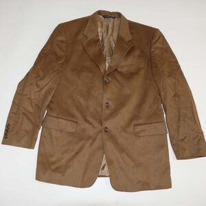Coppley Men's 100% Cashmere Sport Coat Size 42 Regular Brown 3 Button Jacket 42R